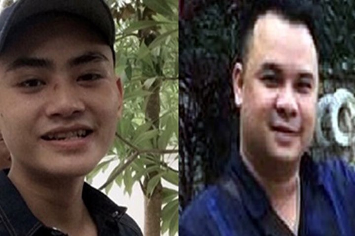 Phạm Văn Thành (bên trái) và Trần Lê Vinh Quang bị truy nã. Ảnh Công an Hà Tĩnh.