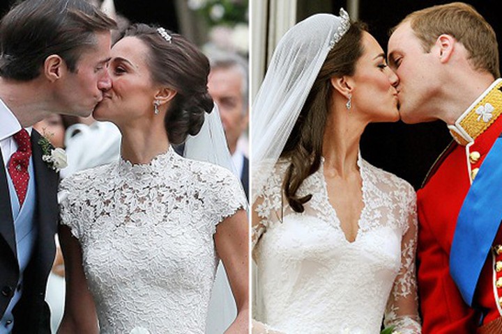Chùm ảnh: Những điểm giống nhau đáng kinh ngạc giữa đám cưới của Công nương Anh và em gái