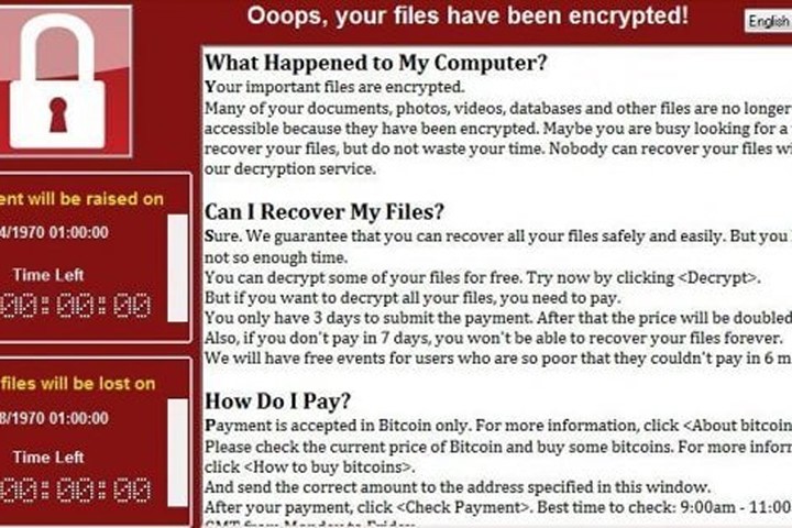 Máy vi tính tại sở Thanh tra Thành phố và ở Sở Ngoại vụ đã nhiễm mã độc WannaCry do các máy này không cài Endpoint.