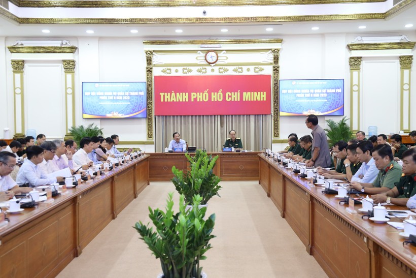 Toàn cảnh phiên họp Hội đồng Nghĩa vụ quân sự TPHCM.