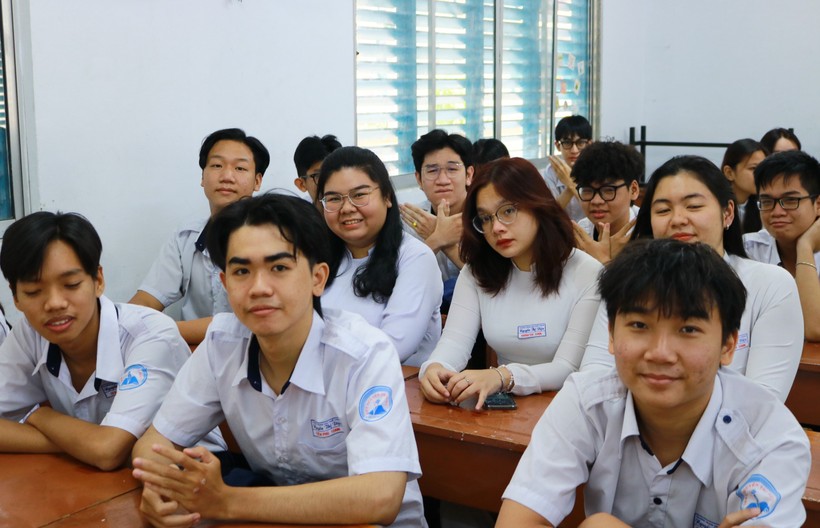 Tiết học của học sinh Trường THPT Nguyễn Thị Diệu (quận 3. TPHCM).