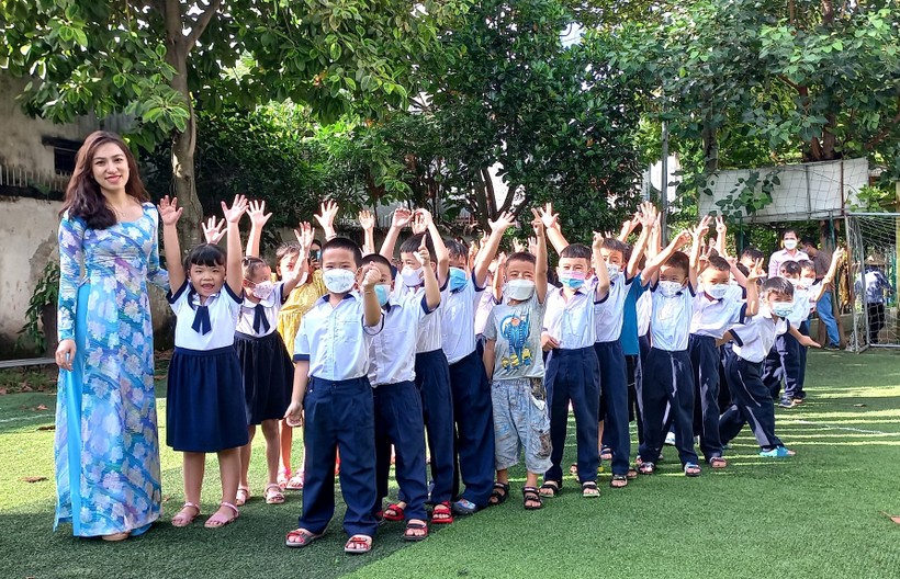 Giờ hoạt động của học sinh Trường tiểu học Lê Văn Việt (TP Thủ Đức, TPHCM).