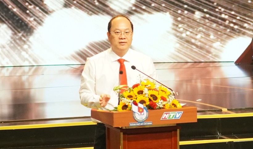 Ông Nguyễn Hồ Hải, phát biểu tại buổi lễ trao giải. Ảnh: T.H.