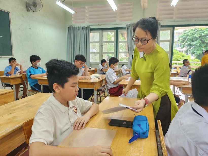 Học sinh TPHCM tham gia khảo sát vào lớp 6 Trường THPT chuyên Trần Đại Nghĩa.