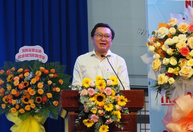 Ông Nguyễn Bảo Quốc phát biểu tại hội nghị.