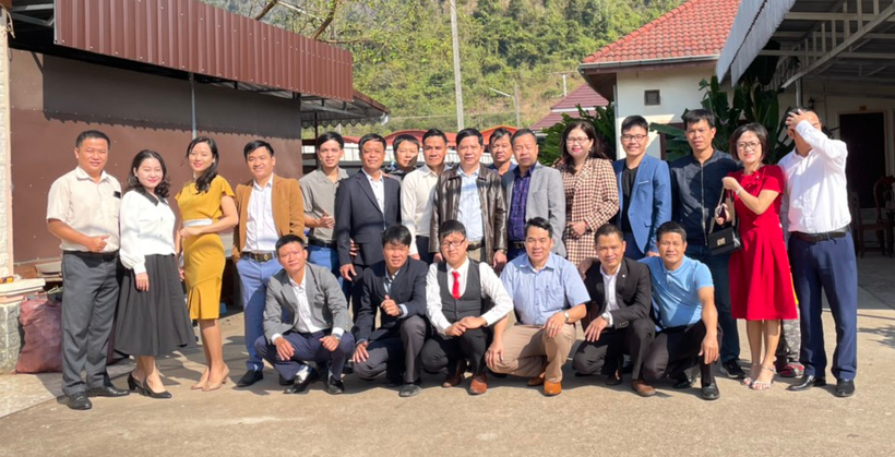 Đoàn giảng viên, giáo viên đi giảng dạy tiếng Việt tại nước Cộng hoà dân chủ nhân dân Lào nhiệm kỳ 2021-2023. Ảnh: Ngọc Sơn