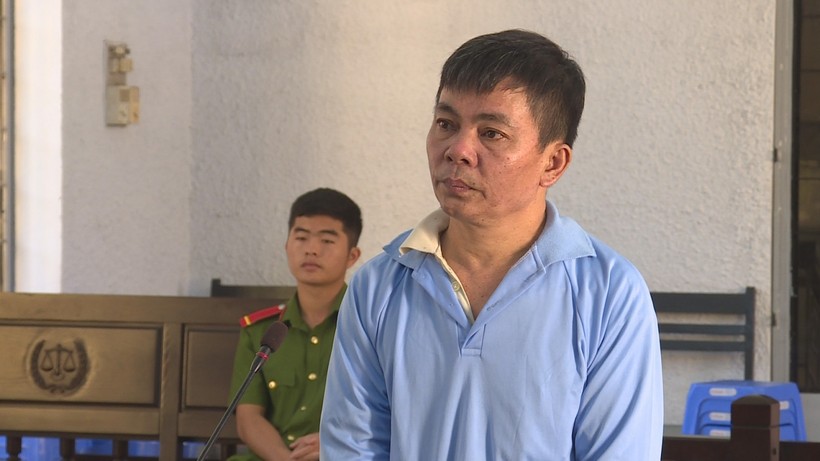 Bị cáo Lê Minh Ân tại phiên tòa.