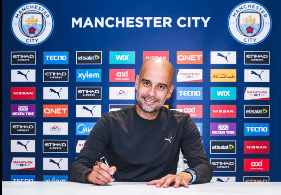 Pep Guardiola đã tái ký hợp đồng thêm 2 năm với Man City.