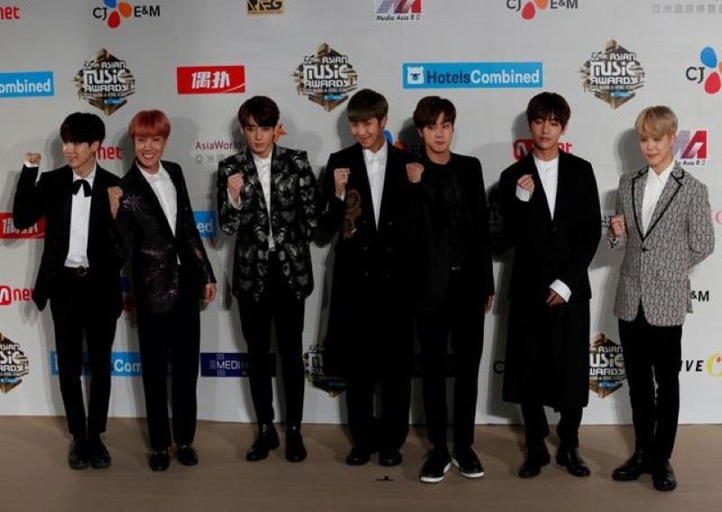 Các thành viên của ban nhạc K-pop Hàn Quốc BTS.