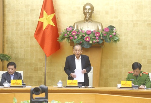 Phó Thủ tướng Thường trực Chính phủ Trương Hoà Bình phát biểu kết luận Hội nghị. Ảnh: VGP/Nguyễn Hoàng