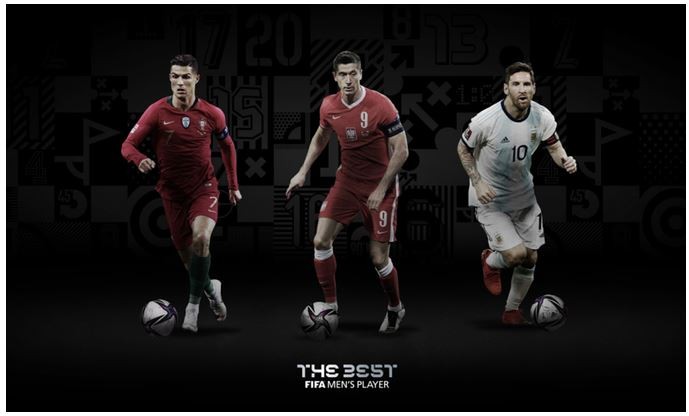 Messi, Ronaldo và Lewandowski vào top 3 đề cử cho danh hiệu FIFA The Best 2020.