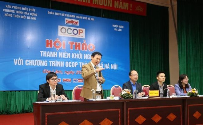 Các chuyên gia giải đáp thắc mắc của đoàn viên thanh niên huyện Gia Lâm về OCOP.