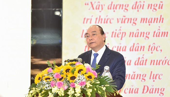Thủ tướng Nguyễn Xuân Phúc phát biểu tại Đại hội - Ảnh: VGP/Quang Hiếu