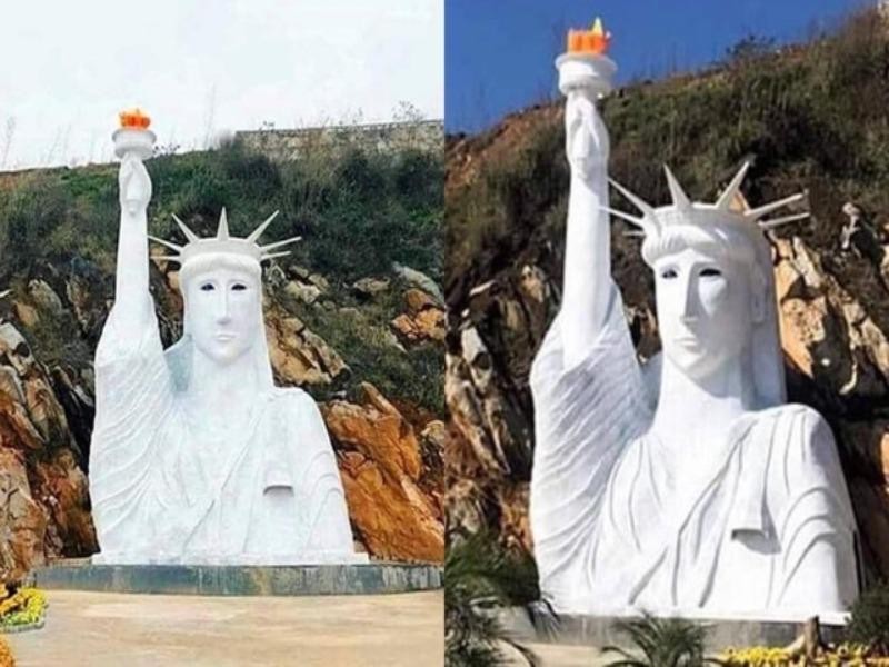 Tượng Nữ thần tự do "phiên bản lỗi" ở Sa Pa bị chê quá xấu, chủ nhân bức tượng nói gì?