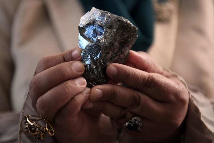 Viên kim cương khổng lồ mới được phát hiện tại Botswana.