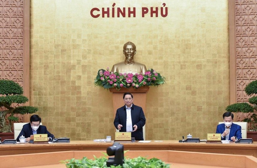 Thủ tướng Chính phủ Phạm Minh Chính chủ trì phiên họp Chính phủ thường kỳ tháng 11 - Ảnh: VGP.
