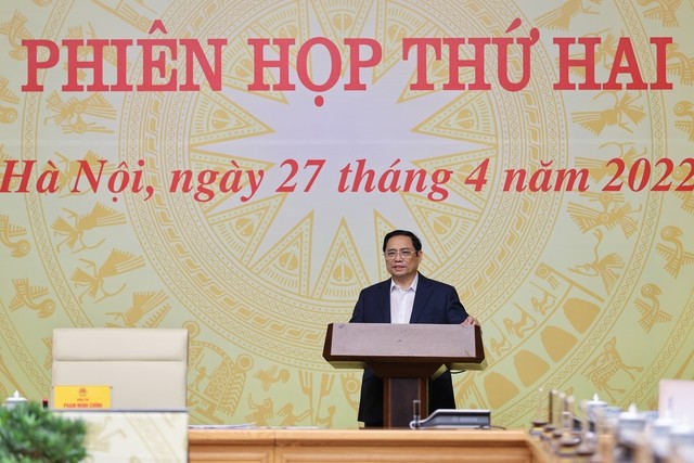 Thủ tướng Phạm Minh Chính chủ trì phiên họp thứ 2 của Ủy ban Quốc gia về chuyển đổi số - Ảnh: VGP/Nhật Bắc