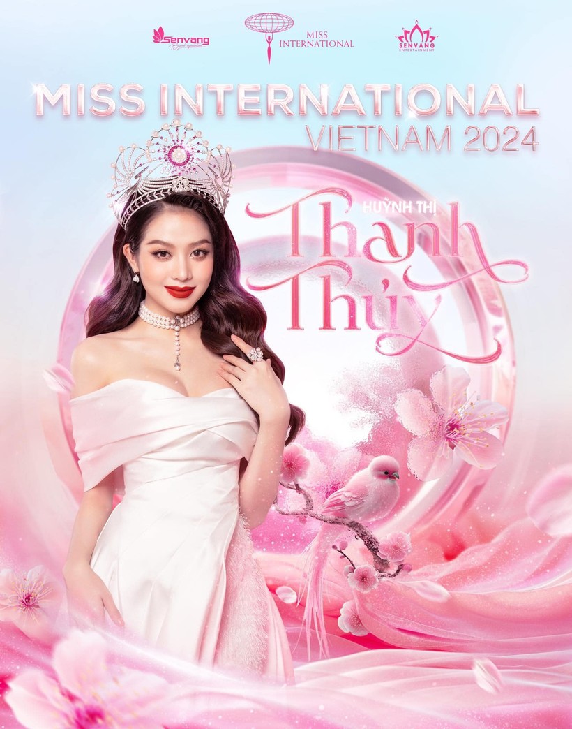 Hoa hậu Thanh Thủy gây chú ý trên trang chủ cuộc thi quốc tế.
