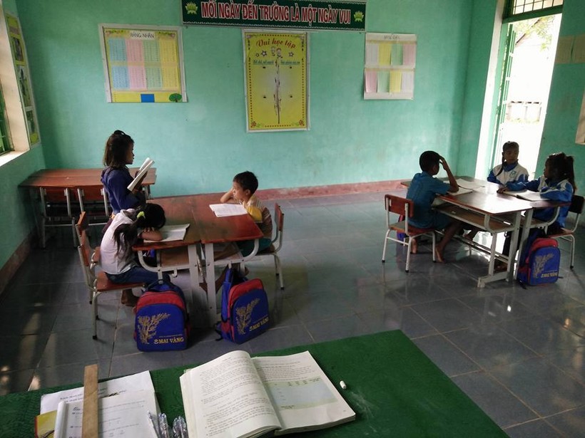 Một buổi học của học sinh TH xã Thượng Trạch huyện Bố Trạch tỉnh Quảng Bình