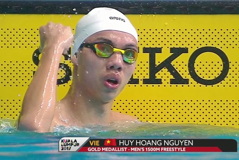 Kình ngư Nguyễn Huy Hoàng từng giành HCV Seagames 29 ở nội dung bơi 1500 m tự do.