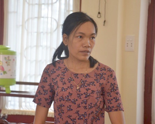 Cô giáo Lê Thị Hải giải trình sự việc trước cơ quan chức năng.