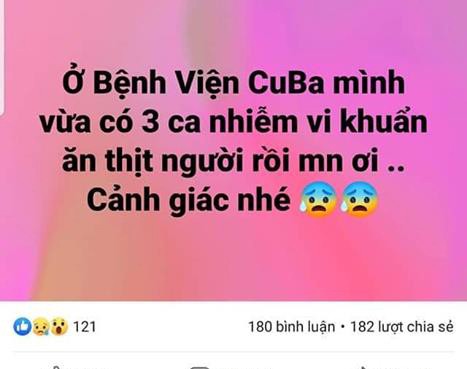 Tin đồn "vi rút ăn thịt người" xuất hiện trên mạng xã hội tại Quảng Bình.