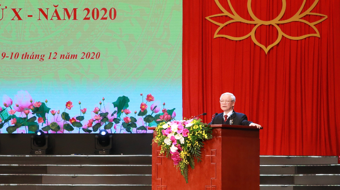 Tổng Bí thư, Chủ tịch nước Nguyễn Phú Trọng phát biểu tại Đại hội Thi đua yêu nước toàn quốc lần thứ X.