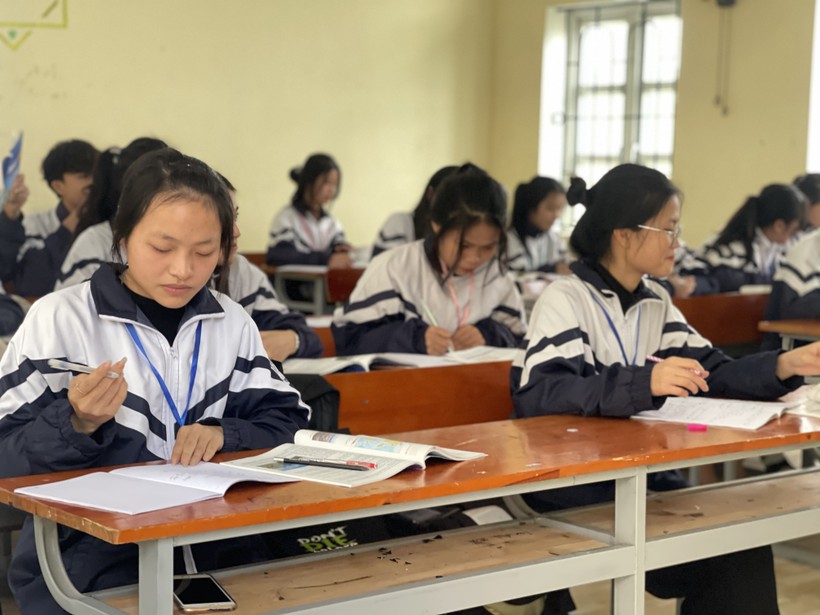 Tiết học đầu năm của học sinh Trường THPT Nguyễn Đổng Chi (huyện Lộc Hà, Hà Tĩnh).