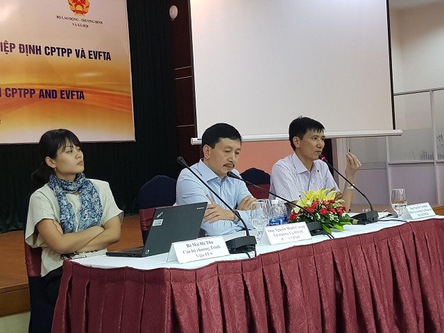 Ban chủ tọa Hội thảo cam kết lao động của Việt Nam trong hai Hiệp định CPTPP và EVFTA