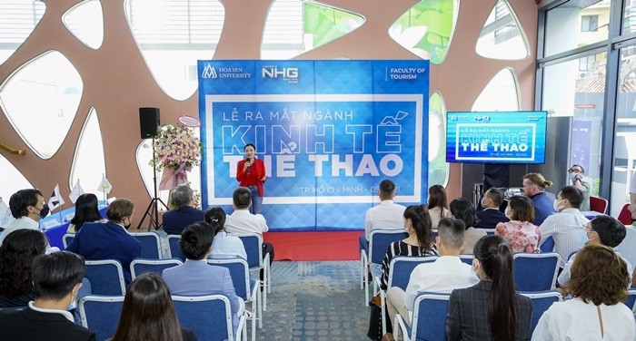 PGS.TS Võ Thị Ngọc Thuý – Quyền Hiệu trưởng ĐH Hoa Sen phát biểu tại lễ ra mắt ngành mới