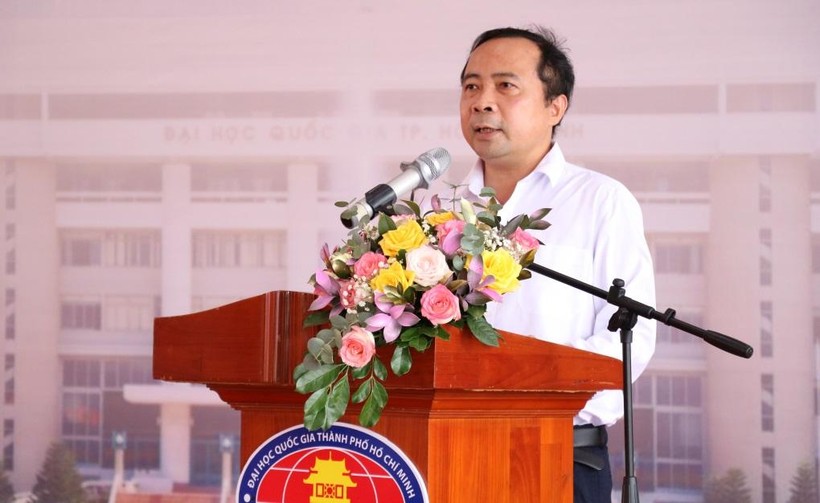 PGS. TS Vũ Hải Quân - Giám đốc Đại học Quốc gia TPHCM phát biểu tại lễ phát động cuộc thi.