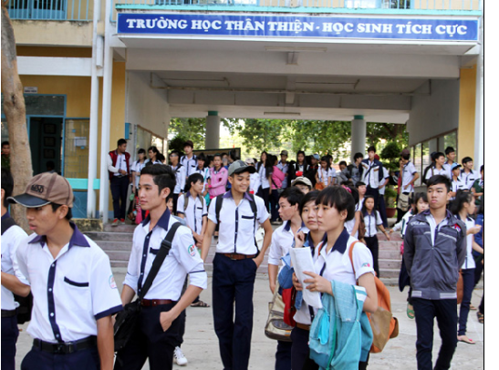 Học sinh tỉnh Ninh Thuận sau giờ làm bài thi