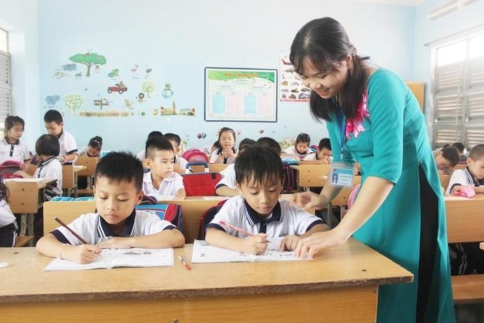 Học sinh một trường tiểu học tại TP Vũng Tàu.