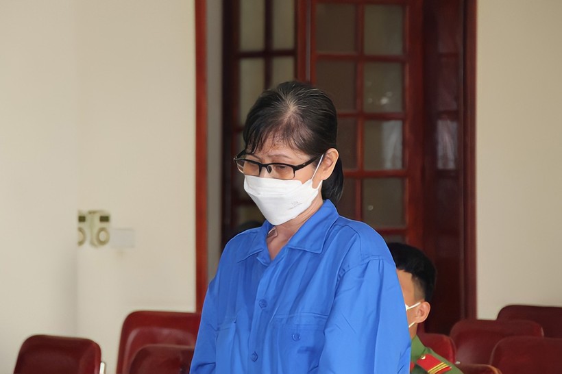 Bị cáo Nguyễn Thị Thủy tại phiên tòa. 