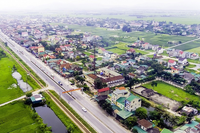 Thị trấn Quán Hành, huyện Nghi Lộc nơi sẽ triển khai dự án Khu đô thị Bắc Quán Hành.