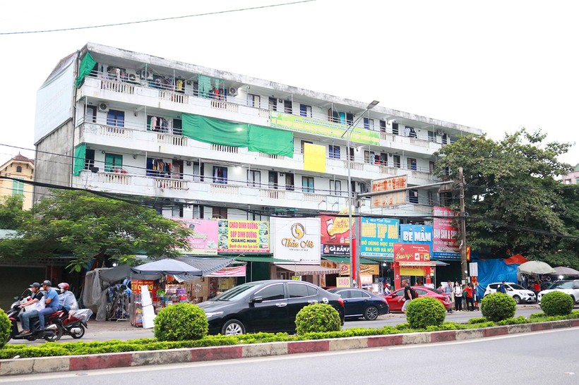 Một căn nhà cao tầng cho thuê phòng trọ ở TP Vinh, Nghệ An. (Ảnh: Phạm Tâm)