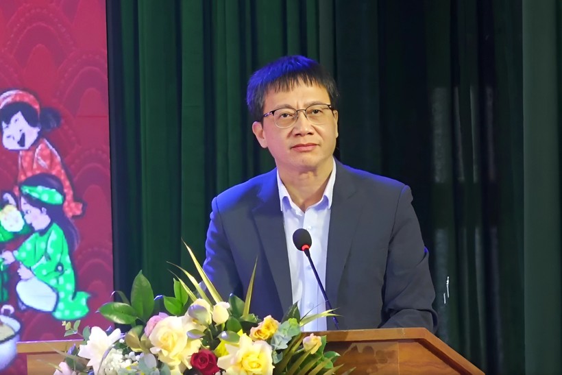 Ông Nguyễn Ngọc Ân - Chủ tịch Công đoàn Giáo dục Việt Nam phát biểu tại chương trình.