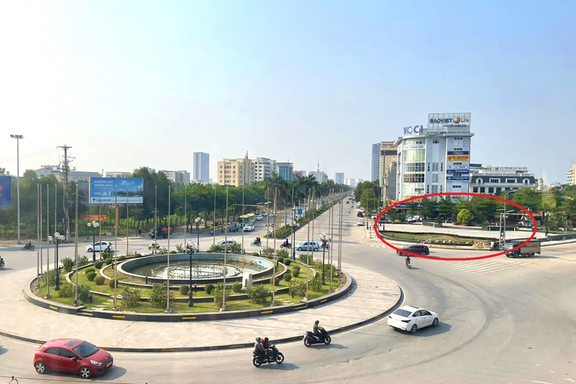 Vị trí đặt tượng Lênin tại TP Vinh, Nghệ An. (Ảnh: Phạm Tâm).