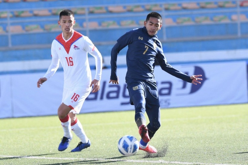 Thái Lan có trận hòa nhạt nhòa trước Mông Cổ ở VL giải U23 châu Á.