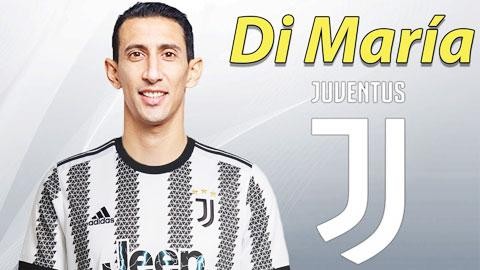 Angel Di Maria gia nhập Juventus theo dạng tự do.