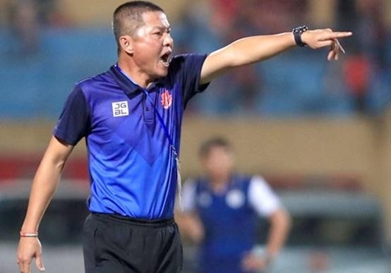 HLV Chu Đình Nghiêm hài lòng với trận thắng của Hải Phòng trước Thanh Hóa.