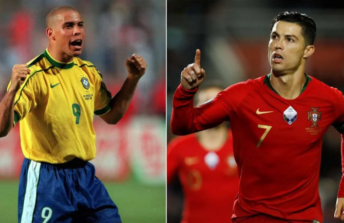 Ronaldo de Lima và Cristiano Ronaldo- hai tượng đại của bóng đá thế giới.