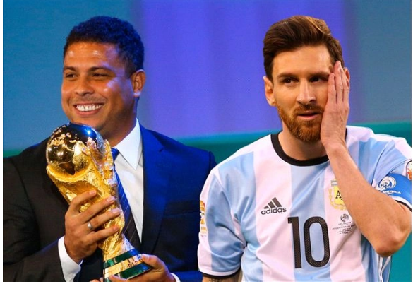 Ronaldo de Lima không muốn đội bóng của Messi vô địch World Cup.