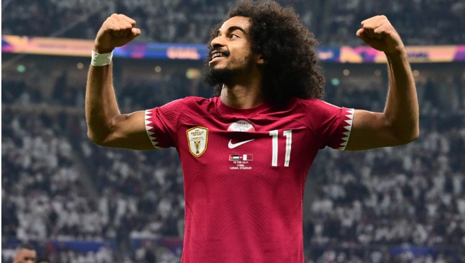 Akram Afif lập hat-trick bàn thắng giúp Qatar vô địch Asian Cup 2023.