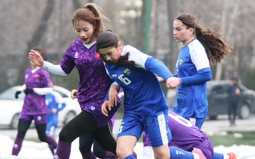 U20 nữ Việt Nam thắng đậm U20 nữ Uzbekistan trước thềm giải châu Á.