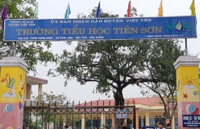 Trường Tiểu học Tiên Sơn, nơi xảy ra vụ việc (Ảnh: Theo Dân Trí)