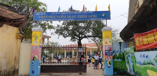 Trường Tiểu học Tiên Sơn, nơi xảy ra sự viêc. Ảnh: Theo Dân trí