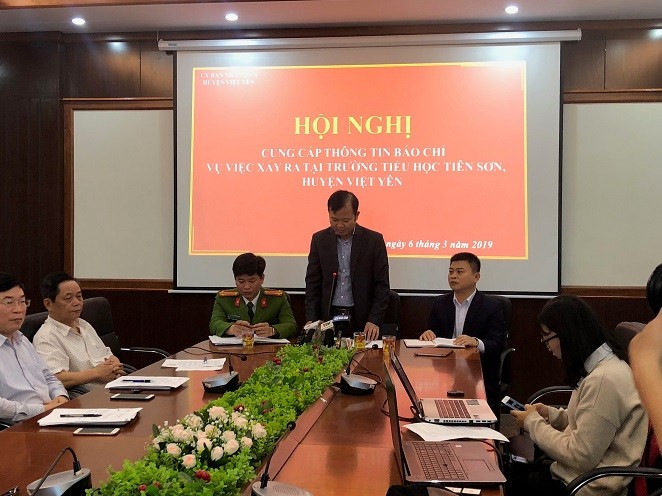 Ông Nguyễn Đại Lượng - Phó Chủ tịch UBND huyện Việt Yên thông tin sự việc 