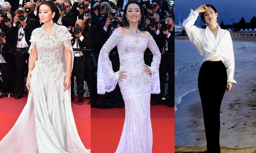 Không cần chiêu trò, Củng Lợi vẫn tỏa sáng suốt 31 năm trên thảm đỏ Cannes 