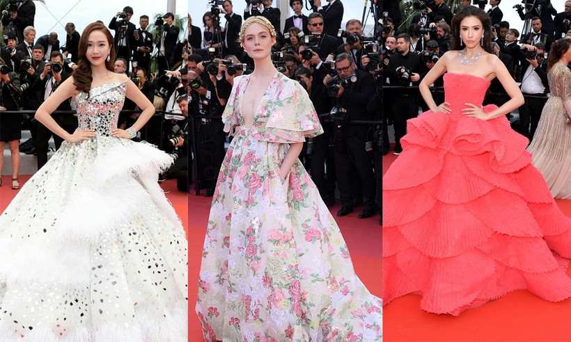 Cận cảnh những chiếc đầm công chúa “khuynh đảo” thảm đỏ LHP Cannes 2019